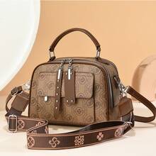 Women Shoulder Bags - 棋盤格-卡其 - 查看 4