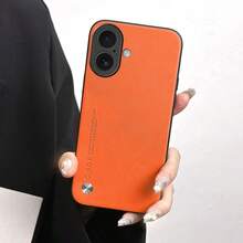 New High-End Shockproof Leather Phone Case And Cover Compatible With IPhone 16/15/14/13/12/11/XS/XR/XS Max/Plus, X6A/X7B/X8B, Galaxy, P30 Lite, Honor 50/70/90 Lite, Compatible With V29/Y36/Y21/Y28, /Poco F3/X3/NFC/X6, Compatible With , MOTO G-5G (2023)/G Stylus 5G, Compatible With Spark GO 2024, Fashionable New Anti-Fall Cover - Orange - View 2