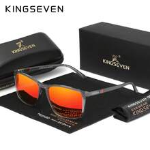 Kính mắt thời trang thường ngày KINGSEVEN, gọng hình chữ nhật siêu nhẹ TR90, kính lái xe ngoài trời mùa hè. - A - Xem 13