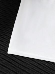 Ensemble t-shirt à manches courtes et short imprimé lettres pour garçons pré-adolescents - Kaki - Voir 5