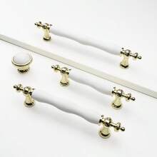 Tiradores modernos de cerámica con aleación de zinc de alta gama para gabinetes, cajones, habitación infantil, armarios y muebles