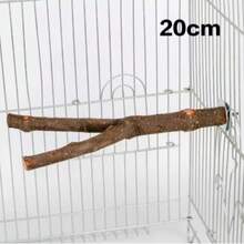1pcs 20cm Birds Accessories Bird Cage Sticks Wooden Stuff Stand Tree Branch Perches Asesorips Para Aves Vogel Stokjes - 棕色 - 查看 1