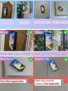 1个 Octobuddy 品牌硅胶吸盘手机支架，粘性手机支架，适用于手机、手机壳、手机配件（款式随机）