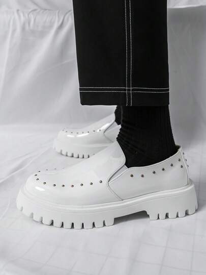 Luxus Herren Leder Penny Loafer, lässige Strohumflechtete Slip-On Flache Schuhe mit praktischem Gummiband, formelle Schuhe für täglichen Gebrauch, Hochzeiten, Banketts, Büro und Geschäftsanlässe im Frühling und Herbst