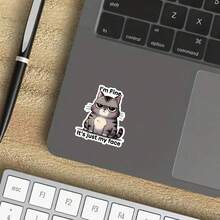 1/3 件乙烯基“我很好”猫贴花 - 幽默讽刺模因贴纸，适用于笔记本电脑、水瓶、手机 - 防水、耐用模切乙烯基贴花，适用于个性化配饰和礼品、学校用品、返校 - Multicolour - 查看 4