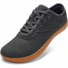 Men's Wide Toe Box Shoes Minimalist Barefoot Walking Shoes Extra Wide Width Zero Drop Shoes Lightweight Breathable Sneakers - Xám - Xem 1