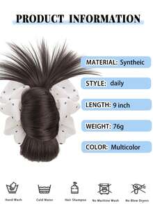 Clip de pelo sintético para mujer, clip de pelo con flor de plumas, clip de pelo para moño bajo, peinado postizo, clip de pelo occipital, clip de pelo de moda otoñal para mujer, accesorios de pelo de otoño, elegante clip de pelo tipo garra, clip de pelo, clip de pelo de disfraz de vacaciones de invierno para mujer - Multicolor - Ver 3