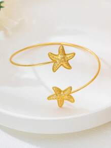 1 قطعة أنيقة من السوار العلوي المرصع بتصميم نجمة البحر بمناسبة موضوع البحر للسيدات