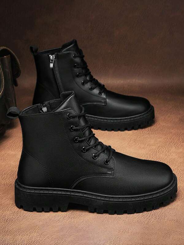 2025 New Spring/Autumn Luxury Men's Vintage High-Top Casual Boots, & Versatile