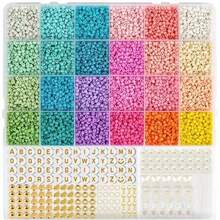 Bộ dụng cụ làm đồ trang sức DIY bằng hạt thủy tinh 3mm, 1 bộ bao gồm hạt dùng làm vòng tay, vòng cổ, phụ kiện thủ công - Nhiều màu - Xem 6