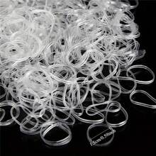 1pc/Pack, Approximately 100pcs Transparent Disposable Elastic Hair Bands, Highly Resilient , Won't Damage Hair Ties. Suitable For Ponytails And High Buns, 1 Set Solid Color Plastic Hair Accessories,For School Supplies,Back To School