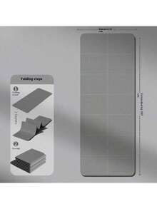 1 件可折叠防滑厚瑜伽垫，健身运动垫，隔音家庭健身房厚健身垫