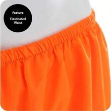 1 Set Adult Cosplay Costume, Prison Convict Outfit Halloween - Orange - View 2