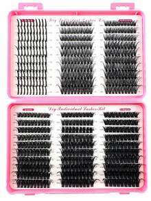 580 buc Gene individuale artificiale de nurcă, cu țepi, 40/50/60/80/100+, lungimi mixte 9-18 mm, gene dense, voluminoase și subțiri, ondulație D de 0,07 mm, extensii de gene naturale moi, potrivite pentru orice stil, clustere de gene reutilizabile, gene esențiale de machiaj, clustere de gene, gene individuale, gene, gene false