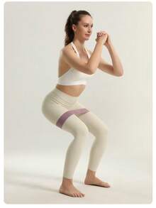 1 件阻力带，防滑弹性拉力绳，适用于腿部和臀部提拉、身体伸展、健身、瑜伽、普拉提 - 彩色 - 查看 4