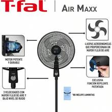 Ventilador de pedestal Air MAXX de 16" y 4 aspas, con sistema repelente anti mosquitos, 70 W y 3 velocidades, VE3171X0.