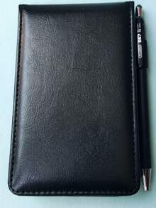 Mini Pocket Notebook, Memo Pad Holder, Includes 3 X 5 Inch Pocket Notebook, Ballpoint Pen, Small Leather Notebook (A7) - one-size - View 12