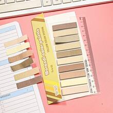 200 tờ giấy ghi chú màu gradient, bút dạ màu cho sách giáo khoa, nhãn dán cho đồ dùng văn phòng - Màu nâu  Mocha - Xem 3