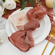 12pcs Cheese Cloth Napkins, 19.69 X 19.69 Inches Dinner Napkins With Ruffle Decor, Suitable For Home, Wedding, Bridal Shower, Party, Christmas, Family Gathering, Picnic (Ash Blue) - Multicolor - View 16