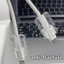 5 件/10 件 ABS 树脂电缆套管：保护您的电缆免于断裂和断开 - 無色 - 查看 4