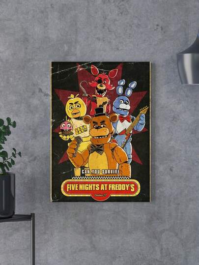 Placa/Quadro Decorativo Jogos Mobile Clash FNAF Roblx Variados 21x29