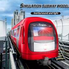 1 件模拟灯光和声音效果，地铁惯性儿童模型玩具车，坚固耐用，可开门男孩玩具 - 彩色 - 查看 3