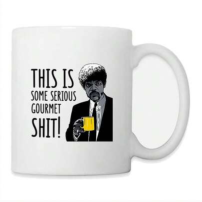 Pulp Fiction  Jules Winnfield With Yellow Mug And Iconic Quotecoffe Coffee Mug 11oz