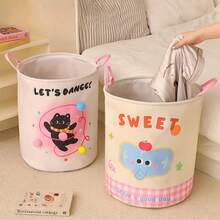 Children's Laundry Basket, Adorable Animal-Shaped Foldable Dirty Clothes Hamper, Nursery Storage Basket, Toy Box Organizer For Boys And Girls, Bedroom/Bathroom Gift Basket - Dirty Clothes Basket - View 3