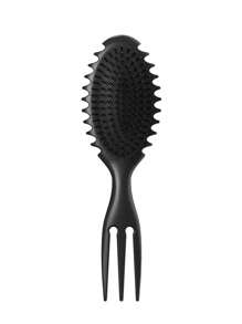 Escova de Cachos 2025 para Cabelos Cacheados, Ondulados e Enrolados - Escova Alisadora e Livre de Frizz com Ferramenta de Limpeza, Leve e Design, Múltiplas Cores, Adequada para Cabelos Molhados e Secos, Secagem com Secador, Uso Doméstico, Salão e Escova de Viagem, Modela Facilmente os Cachos e Adiciona Volume, De Volta às Aulas, Essenciais de Viagem e Férias, Acessórios de Cabelo para Mulheres