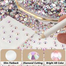 Décorations de diamants en résine strass à fond plat de 0,2 cm / 0,3 cm / 0,4 cm pour les tasses, les jouets, l'artisanat, les chaussures, les vêtements