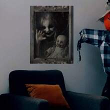 Decorazioni da parete per feste di Ognissanti spaventose - Sagoma di ragazza o ragazzo spettrale per finestre, decorazioni da parete, porta del garage, adesive, facili da applicare e rimuovere, decorazioni per Ognissanti, finte decorazioni per finestre di Ognissanti, decorazioni inquietanti per la casa. Decorazioni per Ognissanti, Natale, Ringraziamento, matrimonio, casa, autunno, compleanno, feste, interni, vacanze, festival, pareti, ornamenti di Ognissanti