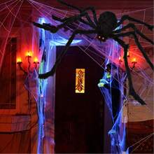 Halloween Spider Web Giant Spider Decorations Fake Spider With Triangular Huge Spider Web For Indoor Outdoor Halloween Decorations Yard Home Costumes Parties Haunted House Decor Fall Autumn,Christmas - Black - View 6
