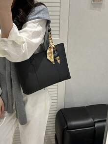 新款奢华高端图案多功能女士单肩包/手提包 - 黑色 - 查看 5