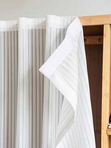 1 件装衣柜粘性防尘窗帘，钩环网状窗帘，适用于客厅/厨房，透明隔断 - 白色 - 查看 12