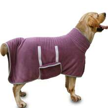Metglad Dog Drying Jacket - Quick Dry Dog Towel Robe - Microfiber Super Absorbent Pet Bathrobe With Adjustable Collar And Belly, Quick Dry Jacket Pet Dog Cat Bathrobe Towel For Small, Medium And Large Dogs - Lilac Purple - View 13