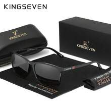 Kính mắt thời trang thường ngày KINGSEVEN, gọng hình chữ nhật siêu nhẹ TR90, kính lái xe ngoài trời mùa hè. - A - Xem 1
