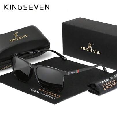  Gafas de moda casual unisex KINGSEVEN, marco ultraligero de TR90 rectangular, gafas de verano para conducir y uso al aire libre