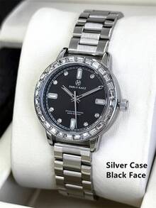 1 pièce Montre femme Pablo Raez, bijoux en or 18 carats, accessoire de plage en acier inoxydable, montre de luxe pour femme, montre de robe vintage, couleur or IPG, non décolorante, design original charmant, quartz, or à la mode, haute qualité, montre-bracelet populaire pour fille - Taille Unique - Voir 15