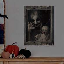 Decorazioni da parete per feste di Ognissanti spaventose - Sagoma di ragazza o ragazzo spettrale per finestre, decorazioni da parete, porta del garage, adesive, facili da applicare e rimuovere, decorazioni per Ognissanti, finte decorazioni per finestre di Ognissanti, decorazioni inquietanti per la casa. Decorazioni per Ognissanti, Natale, Ringraziamento, matrimonio, casa, autunno, compleanno, feste, interni, vacanze, festival, pareti, ornamenti di Ognissanti