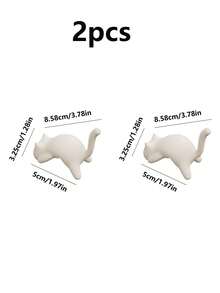 1pc/2pcs/3pcs/5pcs黑白黄粉猫背包挂钩书桌桌边挂钩无痕不挂袋小学生多功能背包打孔 - 彩色 - 查看 19