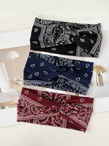 1 pezzo Fascia per capelli boho sportiva per yoga, bandana, fascia per sudore, accessorio per capelli elastico, bandana, accessorio per capelli alla moda per ragazze e donne, fasce per capelli di alta qualità