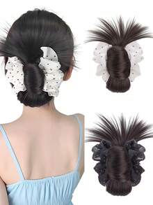 Clip de pelo sintético para mujer, clip de pelo con flor de plumas, clip de pelo para moño bajo, peinado postizo, clip de pelo occipital, clip de pelo de moda otoñal para mujer, accesorios de pelo de otoño, elegante clip de pelo tipo garra, clip de pelo, clip de pelo de disfraz de vacaciones de invierno para mujer - Multicolor - Ver 10