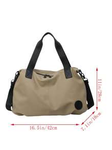 Minimalist Casual Solid Color Tote Bag For Women, Crossbody Style