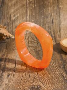 yhvmcl 1pc Asymmetrical Acrylic Translucent Bangle, Fashionable Bracelet For Women - A Bracelet - View 23