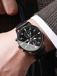 5-Piece Classic Simple Business Personalized Men's Gift Set, Including A Quartz Watch, Wallet, Belt, Sunglasses And Key Chain, Ideal Gift For Father's Day, Holidays, Birthdays, Boyfriends