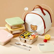 1pc 600/650/700ml Multifunctional 304 Stainless Steel Bento Lunch Box, Portable Leak Proof Lunch Containers With Lid, Fruit Salad Food Storage Container, Refrigeration & Dishwasher Allowable, Fresh-Keeping Box, Suitable For Student And Adult Use In Home, School, Dorm, Office, Outdoor Camping, Picnic, Travel, Back To School