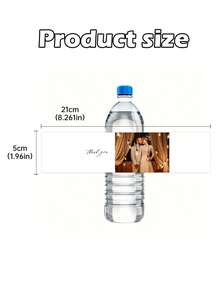 30pcs/20pcs/10pcs Customized Photo Water Bottle Labels, Personalized Celebration Labels, DIY Water Bottle Wrap Stickers, Size 21x5cm, Suitable For Wedding, Birthday, Christening, Wedding, Thank You Stickers And Other Occasions, Multi-Functional, Adjustable, Mildew-Proof, Decorative, Adhesive, Reusable