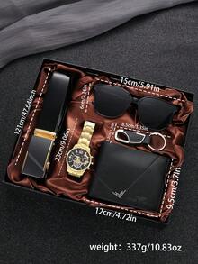 5 Stücke Herren Business Sport Lässig Uhr Set, modisch und schön, ein Muss für Männer, Alltagsgebrauch, Feiertagsparty, Geburtstagsgeschenk