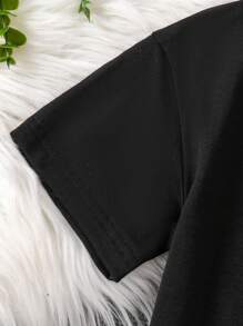 Tween Boy Letter Graphic Print Crew Neck Short Sleeve T-Shirt And Shorts Set