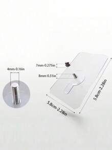 10pcs Strong Adhesive No-Drill Screw Stickers, Self-Adhesive Screws, Invisible Wall Nails, Nail-Free Hanging Shelves, Pendants, Seamless Nail-Free Decal Photo Frames, Clocks, Seamless Nail-Free Design, Kitchen Wall Hooks, Drill-Free Installation, Practical Hook And Bathroom Shelf Hanging Kit